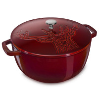 Кокот «Олень», 4.9 л, 26 см, чугун, гранат, серия La Cocotte, STAUB, Франция