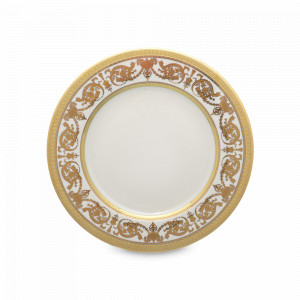 Блюдце Cream Gold, 15 см, фарфор, белый, золотой, серия Constanza Imperial, FALKENPORZELLAN, Германия, Скидка -35% на фарфор FALKENPORZELLAN