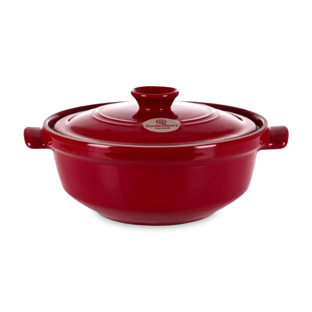 Казан , 2,4 л, 25 см, керамика, гранат, EMILE HENRY, Франция