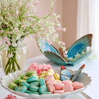 Блюдо для фруктов, 41 х 33 см, керамика, коричневый, голубой, серия Cloudy Butterflies, Bordallo Pinheiro, Португалия_00816580050751963520.jpg
