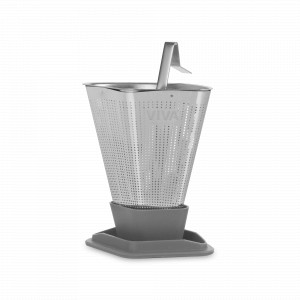 Ситечко для заваривания чая, 6,2 х 9 x 6,2 см, нержавеющая сталь, силикон, серый, серия Infusion, VIVA Scandinavia, Дания, Ситечки для чая