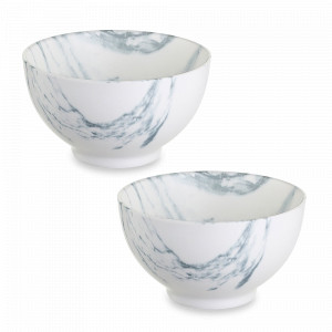 Набор салатников, 2 предмета, 11.5 см, фарфор, цвет: мрамор, серия Marble, LIBERTY JONES, Россия, Наборы тарелок для кухни