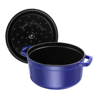 Кокот круглый, 3,8 л, 24 см, чугун, темно-синий, серия La Cocotte, STAUB, Франция_00795640052570264051.jpg