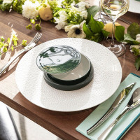 Тарелка для пасты с широким бортом PERLES DE ROSEE, 30 см, фарфор, белый, рельеф, серия Collection L, GUY DEGRENNE, Франция_00810280040963558010.jpg