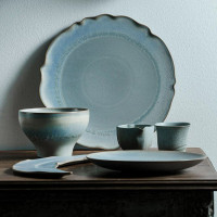 Салатник порционный Blue, 16 см, каменная керамика, голубой, серый, серия Auberge, ROOMERS TABLEWARE, Нидерланды_00816780052376003092.jpg