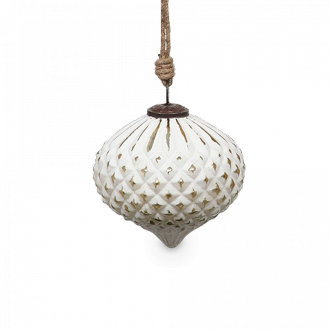 Украшение новогоднее подвес, 15 см, стекло, белый, ROOMERS FURNITURE, Нидерланды