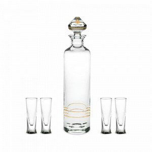 Набор для водки, 5 предметов: штоф и 4 стопки, хрусталь, серия Naipes, VISTA ALEGRE, Португалия, Штофы