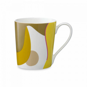 Кружка , 350 мл, фарфор, горчичный с авторским принтом, серия Freak Fruit, TKANO, Россия, TKANO (Россия)