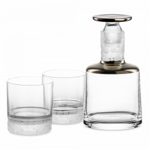 Набор для виски: штоф, 750 мл, 2 стакана, 400 мл, цвет декора-платиновый, серия Hamilton, EISCH, Германия, EISCH (Германия)