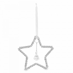 Украшение елочное - подвес Звезда, 10 см, акрил, металл, серебристый, серия Event, ANNA LAFARG, Китай, Скидка до -20% на бренд ANNA LAFARG