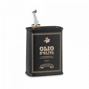 Бутылка для масла, 18 х 10 см,  0,25 л,  керамика, черный, серия Oliere Vintage, NUOVA CER, Италия, Oliere Vintage NUOVA CER