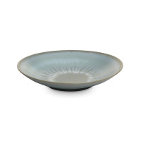 Тарелка для пасты Blue, 21 см, каменная керамика, голубой, серый, серия Tungi, ROOMERS TABLEWARE, Нидерланды