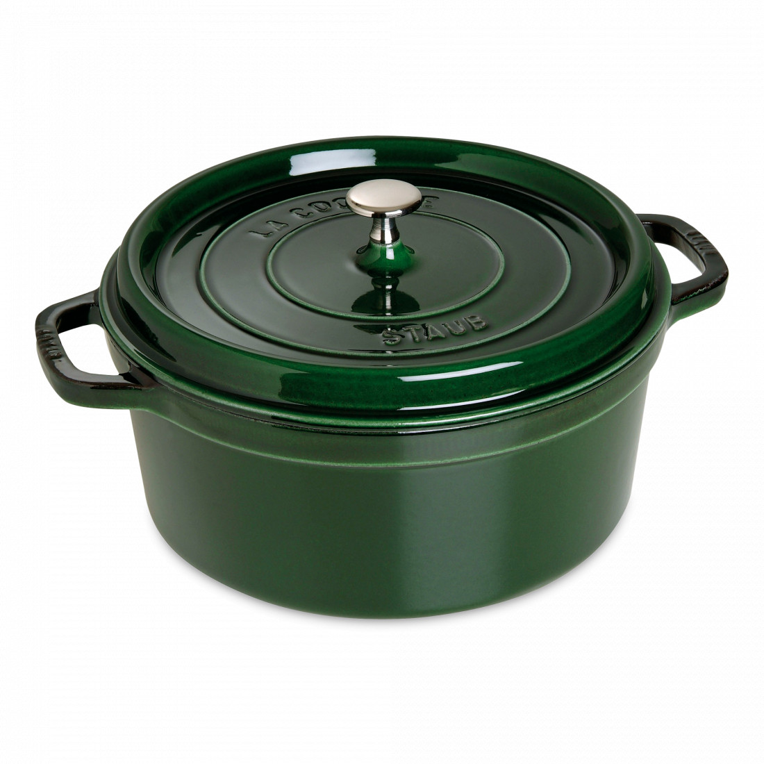 Кокот круглый, 6,7 л, 28 см, чугун, зеленый, серия La Cocotte, STAUB, Франция