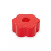 Подсвечник для одной свечи, 8 см, керамика, красный, серия Daisy, DOIY, Испания, 