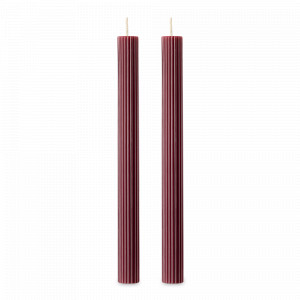 Набор из 2-х свечей, 24.5 см, бордовый, серия Edge, TKANO, Россия, Edge TKANO