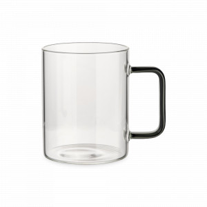 Кружка , 400 мл, стекло термостойкое, серая ручка, серия Grand, ANNA LAFARG, Китай, Grand ANNA LAFARG