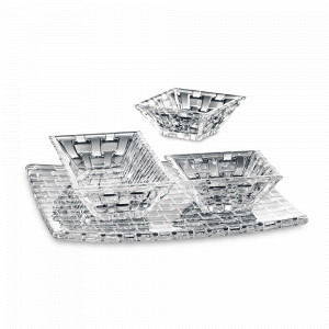 Набор для сервировки, 4 предмета, прозрачный, хрустальное стекло, серия Bossa Nova, NACHTMANN, Германия, Салатники NACHTMANN