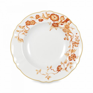 Тарелка суповая Bianco e arancione, 23 см, фарфор, белый, оранжевый, серия Florentius, LE COQ, Италия, Тарелки суповые