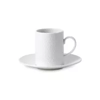 Пара кофейная, 90 мл, костяной фарфор, белый, серия Gio, WEDGWOOD, Великобритания, 