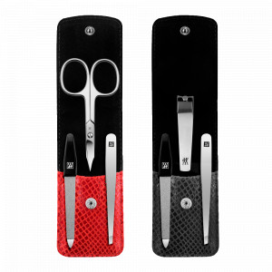 Набор маникюрный в кожаном футляре, отделка змея, цвет красный или черный, 3 предмета, Classic Inox, ZWILLING J.A. HENCKELS, Германия, ZWILLING (Германия)