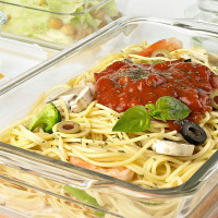 Контейнер прямоугольный стеклянный, 2.2 л, стекло, оранжевый, GLASSLOCK, Корея_00814020002711026859.jpg