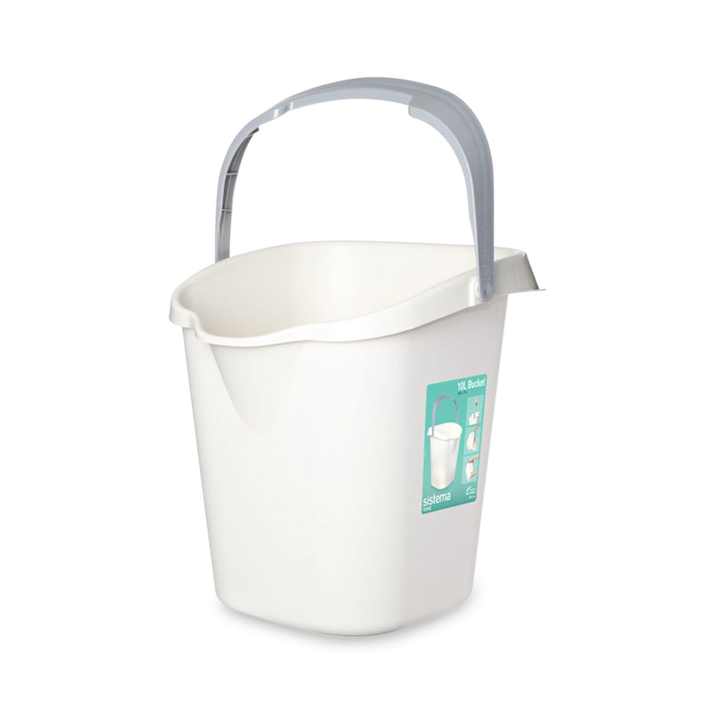 Ведро  10 л, пластик, белый, серия Home, SISTEMA, Новая Зеландия