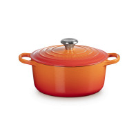 Кастрюля , 4,2 л, 24 см, чугун, оранжевый, серия Flame, LE CREUSET, Франция