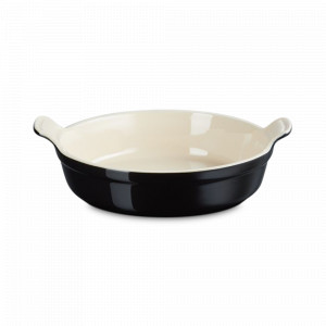 Блюдо для запекания, керамика, 24 см, черный, серия Black Onyx, LE CREUSET, Франция, Формы для запекания LE CREUSET
