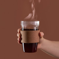 Кружка дорожная Cozy Cup, 450 мл, боросиликатное стекло, силикон, светло-серый, SMART SOLUTIONS, Россия_00818870045583155462.jpg