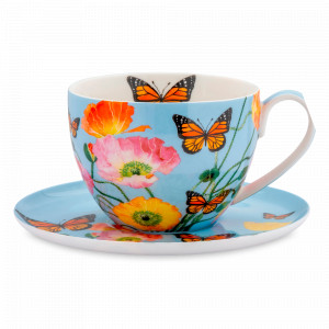 Пара чайная Маки, 400 мл, фарфор, декор, серия Экзотика, MAXWELL WILLIAMS, Австралия, MAXWELL & WILLIAMS (Австралия)