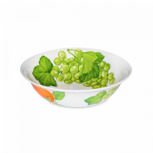 Салатник, 16,5 см, костяной фарфор, белый, зеленый, серия Freedom, TAITU, Италия, Салатники из костяного фарфора