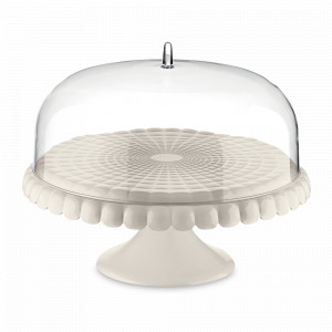 Блюдо для торта с крышкой, 36 см, пластик SAN, белый, серия Tiffany, GUZZINI, Италия, GUZZINI (Италия)