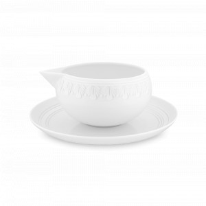 Соусник с подставкой, 490 мл, фарфор, белый, серия Ornament, VISTA ALEGRE, Португалия, Белые соусники