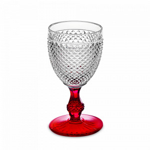 Бокал для белого вина, 280 мл, стекло, красный, серия Bicos, VISTA ALEGRE, Португалия, Фужеры для белого вина