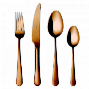 Набор столовых приборов 24 предмета, нержавеющая сталь 18/10, медный, серия Luxor, HERDMAR, Португалия, Подарочные столовые приборы