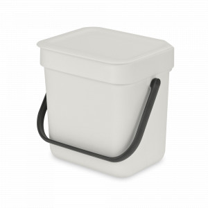Контейнер для мусора, 3 л, пластик, светло-серый, серия SORT GO, BRABANTIA, Бельгия, Мусорные ведра SORT&GO BRABANTIA