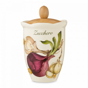 Банка для хранения сыпучих продуктов, 750 мл, керамика, дерево, декор, серия Mercato della Terra, NUOVA CER, Италия, NUOVA CER (Италия)