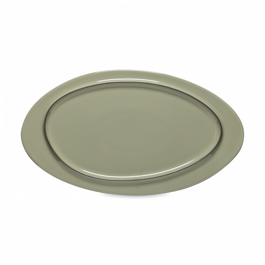 Блюдо овальное Sage Green, 37 х 21 см, керамика, оливковый, серия Ambar, COSTA NOVA, Португалия