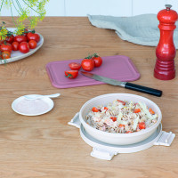 Ланч-бокс круглый, 21.5 см, 1 л, пластик, светло-серый, серия Make & Take, BRABANTIA, Бельгия_00812680051863904372.jpg