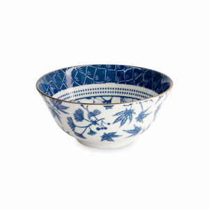 Салатник порционный Gingko, 14.8 см, 500 мл, фарфор, белый, синий, серия Flora Japonica, TOKYO DESIGN, Нидерланды, Салатники порционные