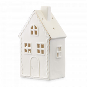 Подсвечник декоративный Trige, 21 см, фарфор, белый, золотистый, серия New Year Essential, TKANO, Китай, Предметы интерьера