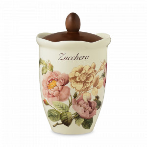 Банка для хранения сыпучих продуктов, 750 мл, керамика, дерево, декор, серия Regale, NUOVA CER, Италия, NUOVA CER (Италия)