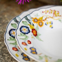 Блюдце кофейное Bianco e blu, 12 см, фарфор, белый, декор, серия Florentius, LE COQ, Италия_00819330055597964348.jpg