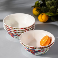 Набор из 2-х салатников порционных, 15 см, фарфор, белый, декор, серия Счастливая Звезда, MIX&MATCH HOME, Китай_00817830056332947598.jpg