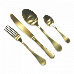 Набор столовых приборов 24 предмета, на 6 персон, сталь, серия Rocco Old Gold, HERDMAR, Португалия, HERDMAR (Португалия)