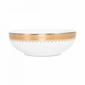 Салатник порционный, 13 см, костяной фарфор, белый, золотой, серия Монета, NARUMI, Япония, NARUMI (Япония)