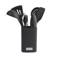 Набор из 7-ми кухонных принадлежностей на подставке, силикон, нейлон, графитовый, серия Streak, ANNA LAFARG, Китай