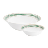 Сервиз обеденный на 12 персон Изумруд, 50 предметов, костяной фарфор, белый, зеленый, серия Emily, ANNA LAFARG, Китай_00812610052682417066.jpg