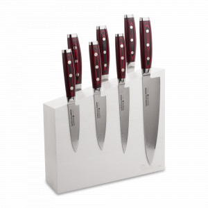 Набор из 7-и кухонных ножей на подставке из дуба, серия GOU 161, YAXELL, Япония, YAXELL (Япония)