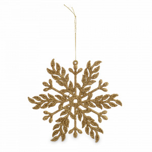 Украшение новогоднее - подвес Снежинка, 15 см, пластик, шампань, серия New Year, ANNA LAFARG, Китай, Новогодний Декор ANNA LAFARG